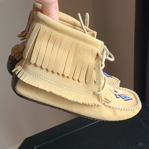 Manitobah Mukluk with Blue Beadwork